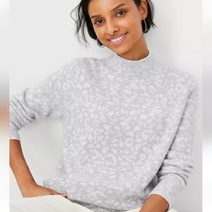 Ann Taylor Leopard Mockneck